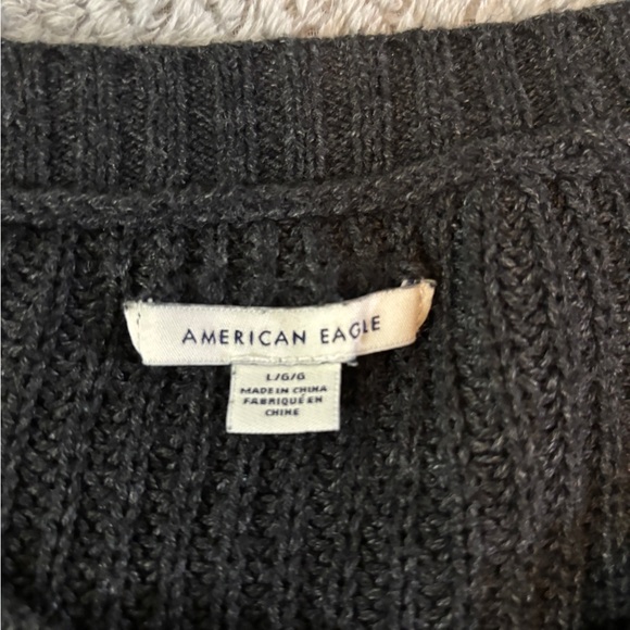 Women’s American Eagle Dark Gray Multi-Colored Sweater Size Large - Picture 2 of 5